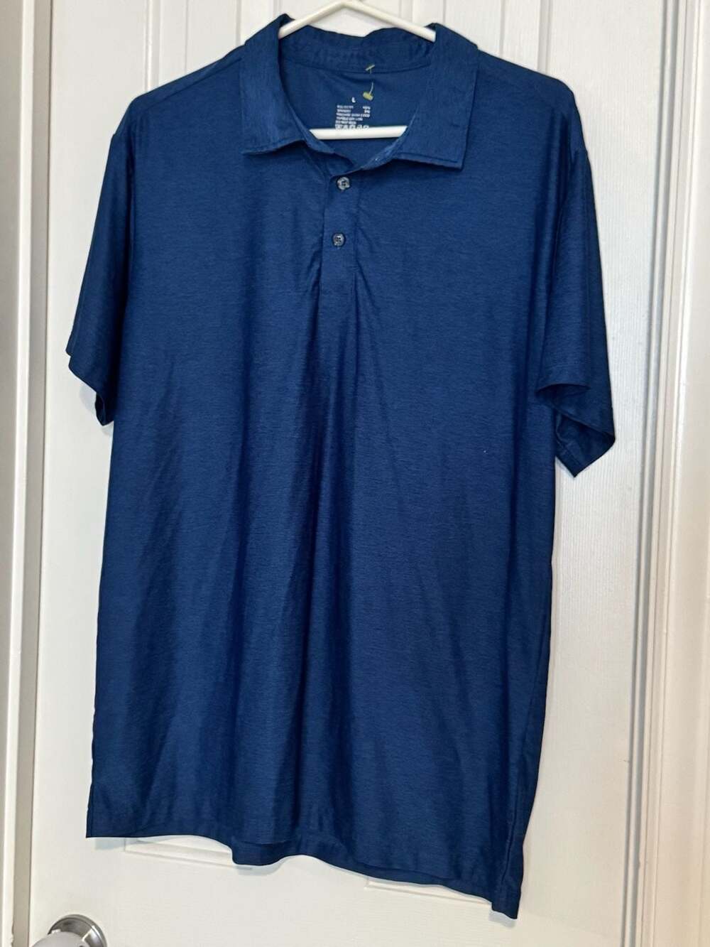 Men's Blue Performance Polo Shirt Size L